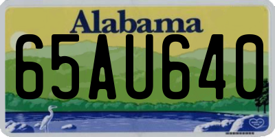 AL license plate 65AU640