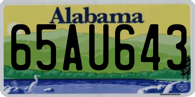 AL license plate 65AU643