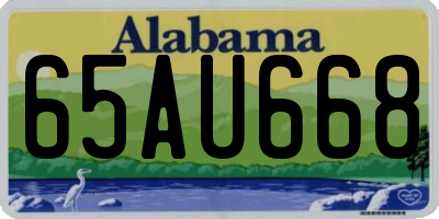 AL license plate 65AU668