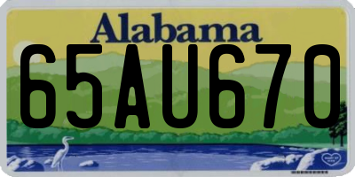 AL license plate 65AU670