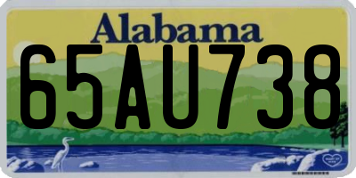 AL license plate 65AU738