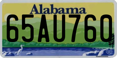 AL license plate 65AU760