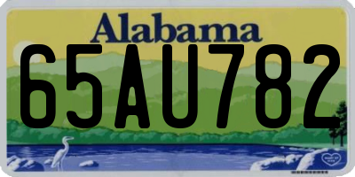 AL license plate 65AU782