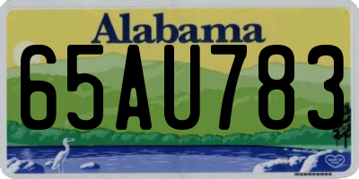 AL license plate 65AU783