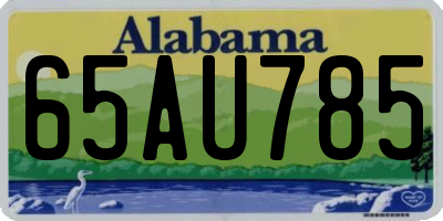 AL license plate 65AU785