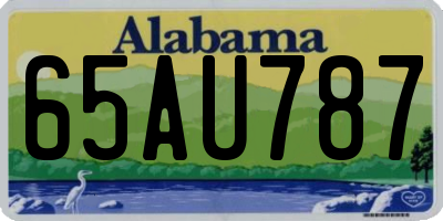 AL license plate 65AU787