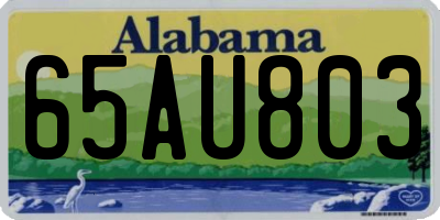 AL license plate 65AU803