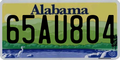 AL license plate 65AU804