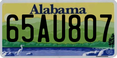 AL license plate 65AU807