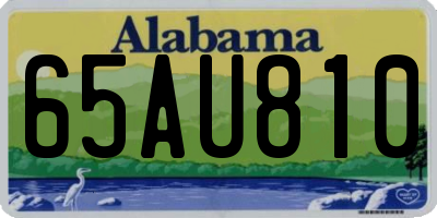 AL license plate 65AU810