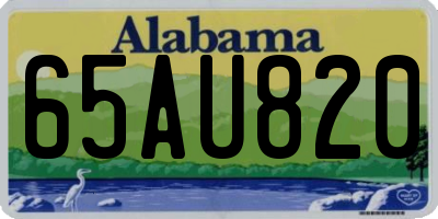 AL license plate 65AU820
