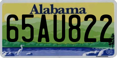 AL license plate 65AU822