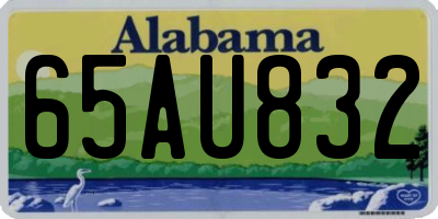 AL license plate 65AU832