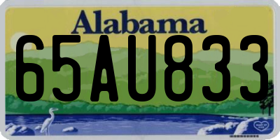AL license plate 65AU833