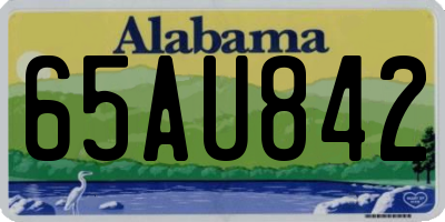 AL license plate 65AU842