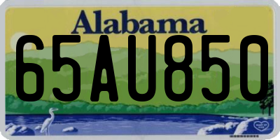 AL license plate 65AU850