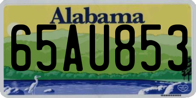 AL license plate 65AU853