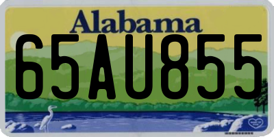 AL license plate 65AU855
