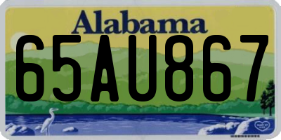 AL license plate 65AU867