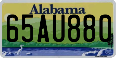 AL license plate 65AU880