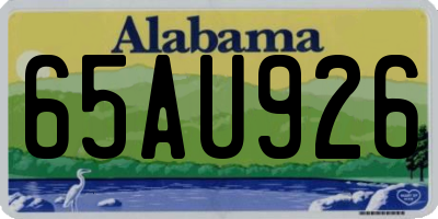 AL license plate 65AU926