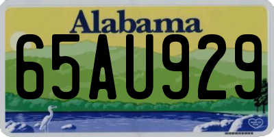 AL license plate 65AU929