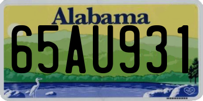 AL license plate 65AU931