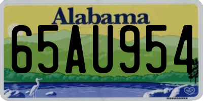 AL license plate 65AU954