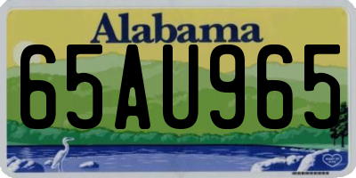 AL license plate 65AU965