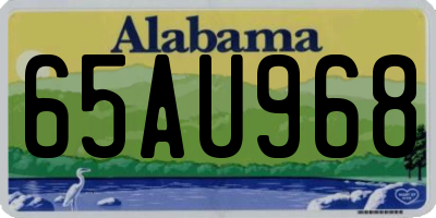 AL license plate 65AU968