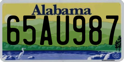 AL license plate 65AU987