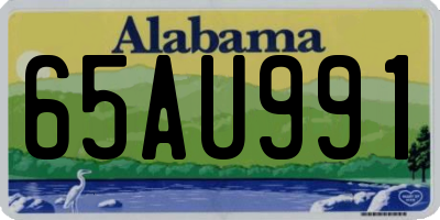 AL license plate 65AU991