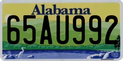 AL license plate 65AU992