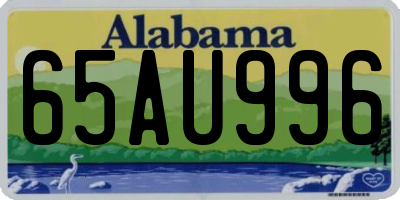 AL license plate 65AU996