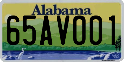 AL license plate 65AV001