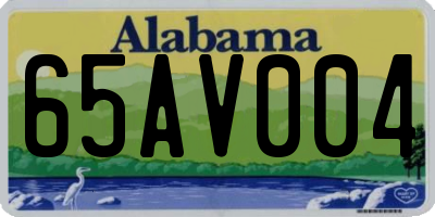 AL license plate 65AV004
