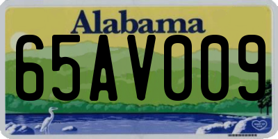 AL license plate 65AV009