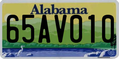 AL license plate 65AV010