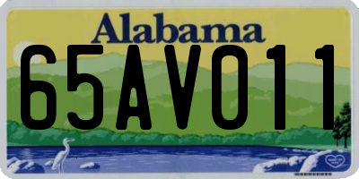 AL license plate 65AV011