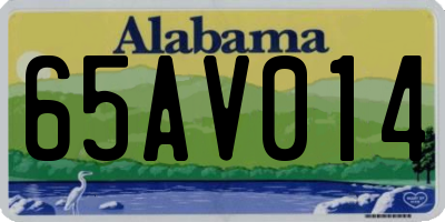 AL license plate 65AV014