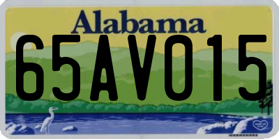 AL license plate 65AV015