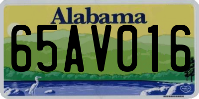 AL license plate 65AV016