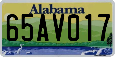 AL license plate 65AV017