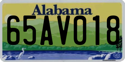 AL license plate 65AV018