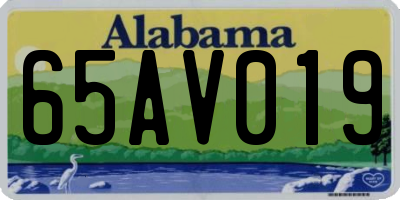 AL license plate 65AV019