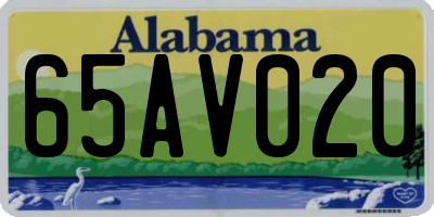 AL license plate 65AV020