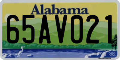 AL license plate 65AV021