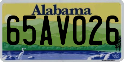 AL license plate 65AV026