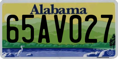 AL license plate 65AV027