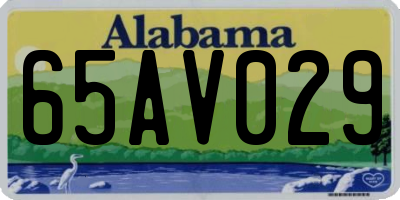 AL license plate 65AV029